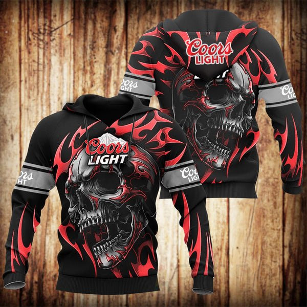 Vintage Skull Coors Light Hoodie