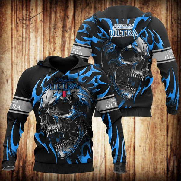 Vintage Skull Michelob Ultra Hoodie