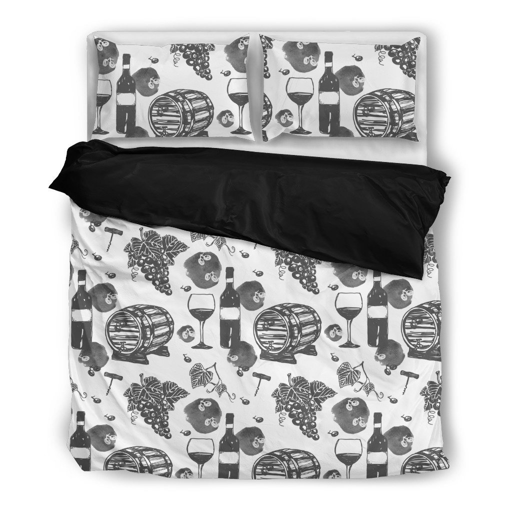 Vintage Wine 3D Customized Duvet Cover Bedding Set