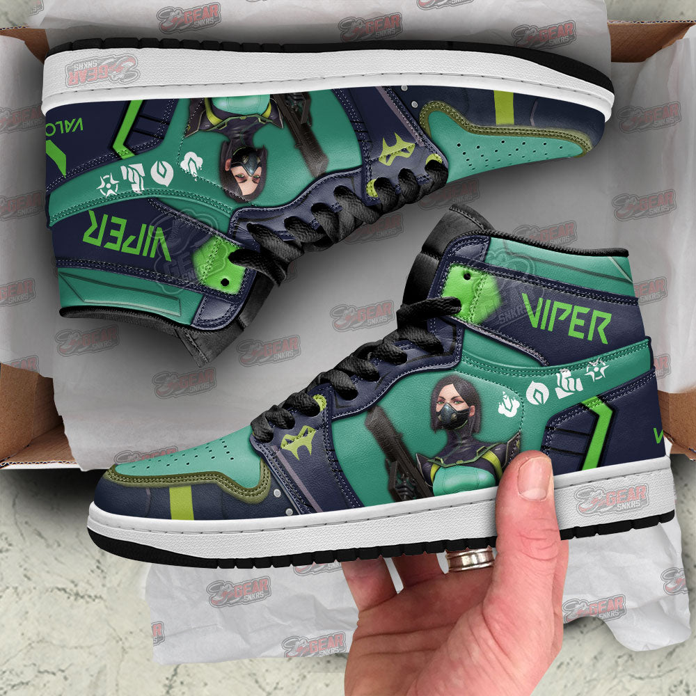 Viper Valorant Agent JD Sneakers Shoes For Gamer, Air Jordan Hightop