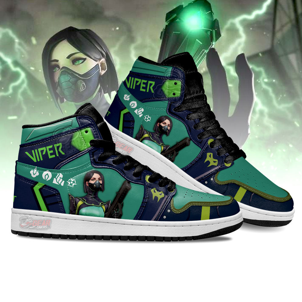 Viper Valorant Agent JD Sneakers Shoes For Gamer, Air Jordan Hightop