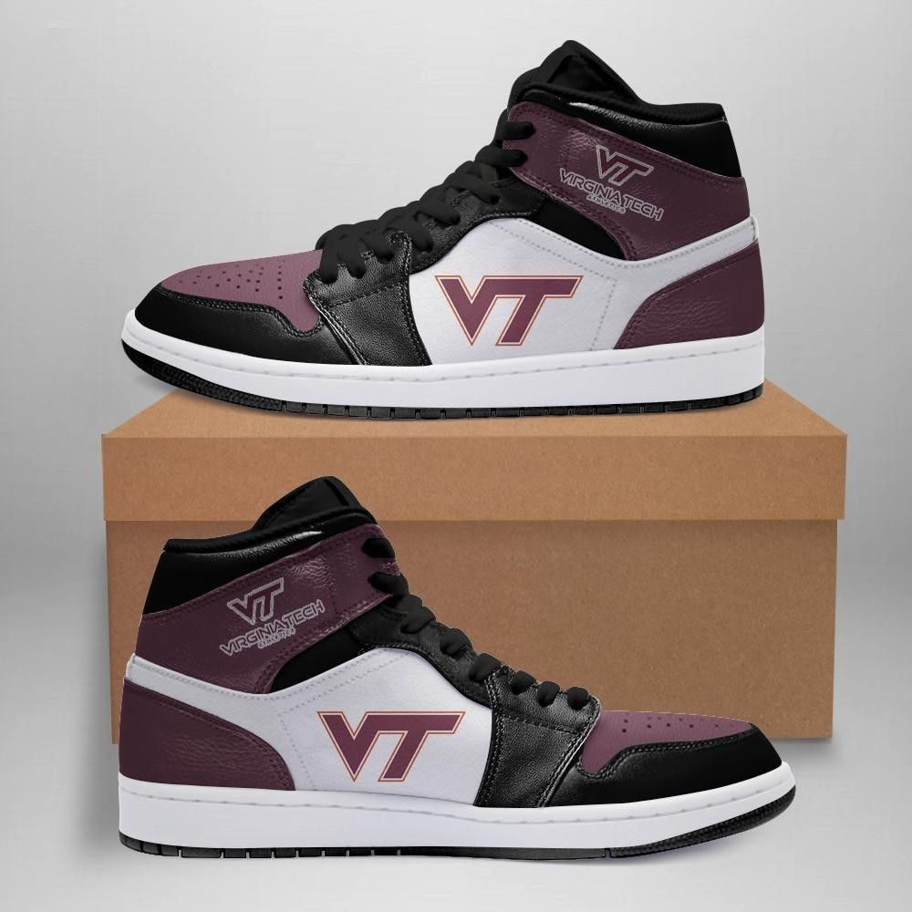 Virginia Tech Hokies NCAA team Sneakers Gift For Fans High Top Air Jordan Sneaker, Air Jordan Hightop