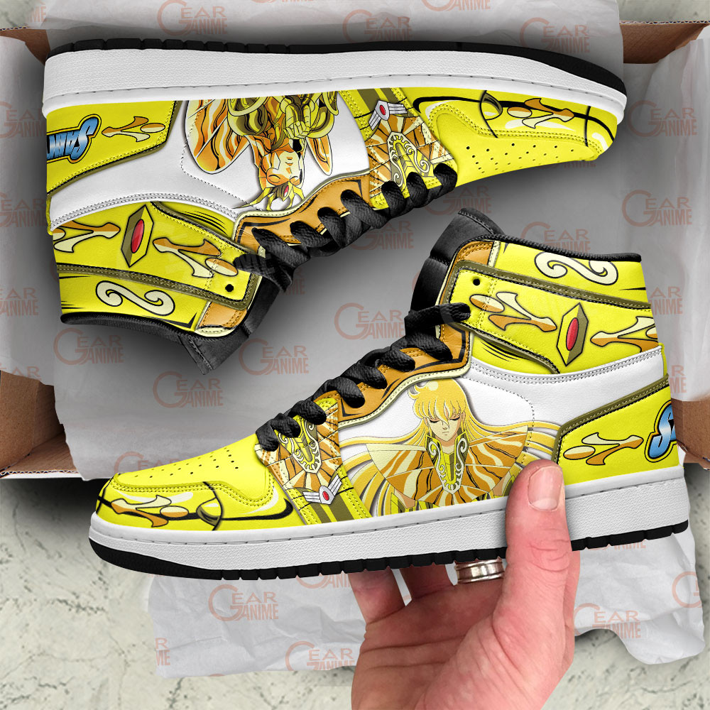 Virgo Shaka JD1s Sneakers Saint Seiya Anime Shoes, Air Jordan Hightop