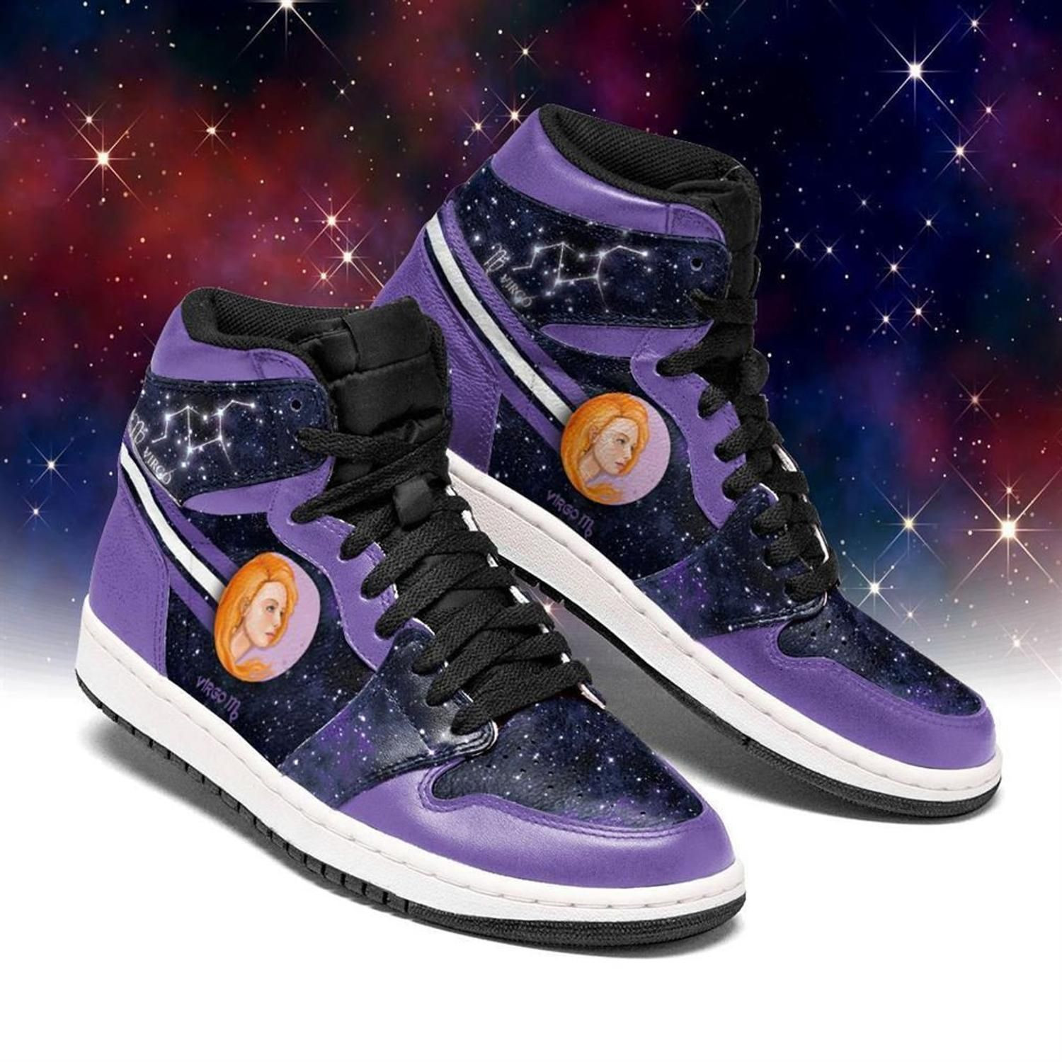 Virgo Zodiac High Top Air Jordan Sneaker, Air Jordan Hightop