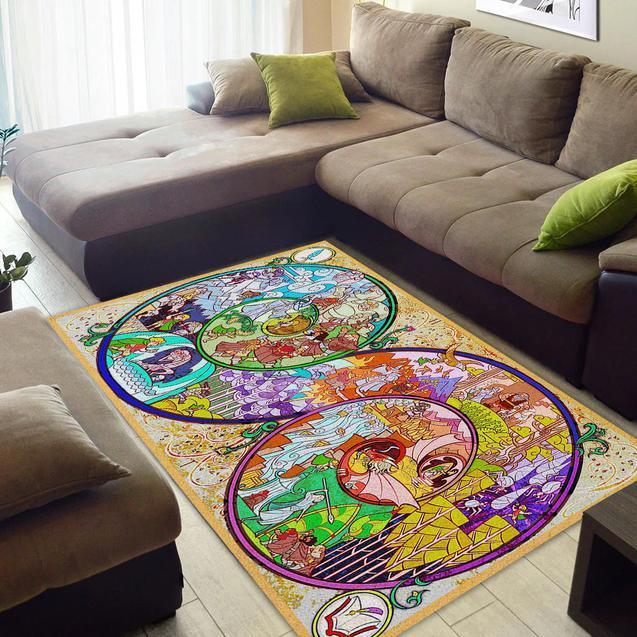 Vitrais Inspirados Em Senhor Dos Aneis Area Rectangle Rug