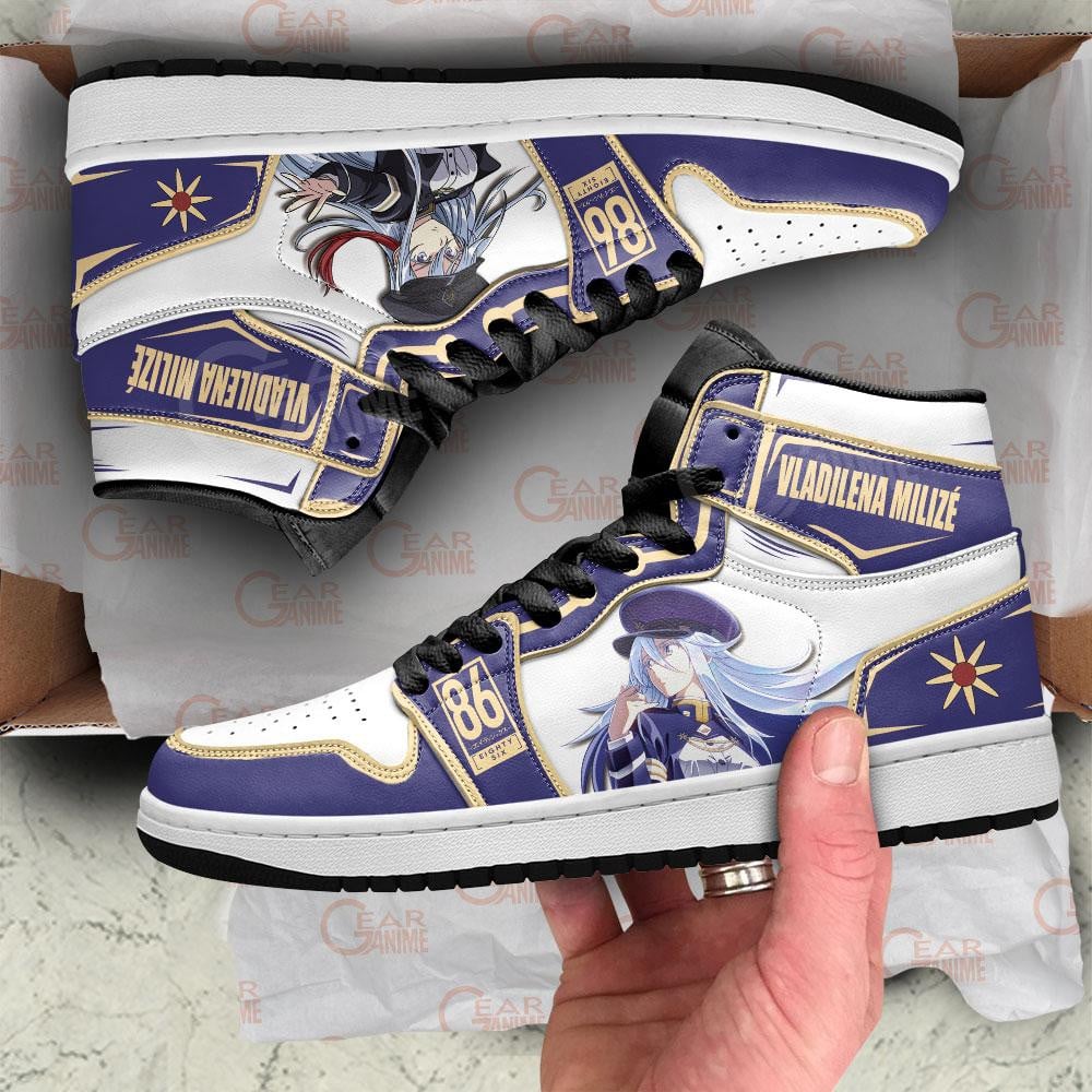 Vladilena Milize JD1s Sneakers Anime 86 Eighty Six Shoes, Air Jordan Hightop