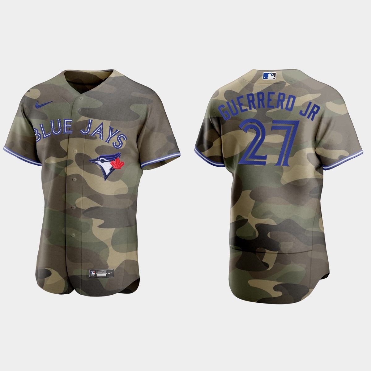 Vladimir Guerrero Jr. Toronto Blue Jays 2021 National Armed Forces Day Jersey - Camo