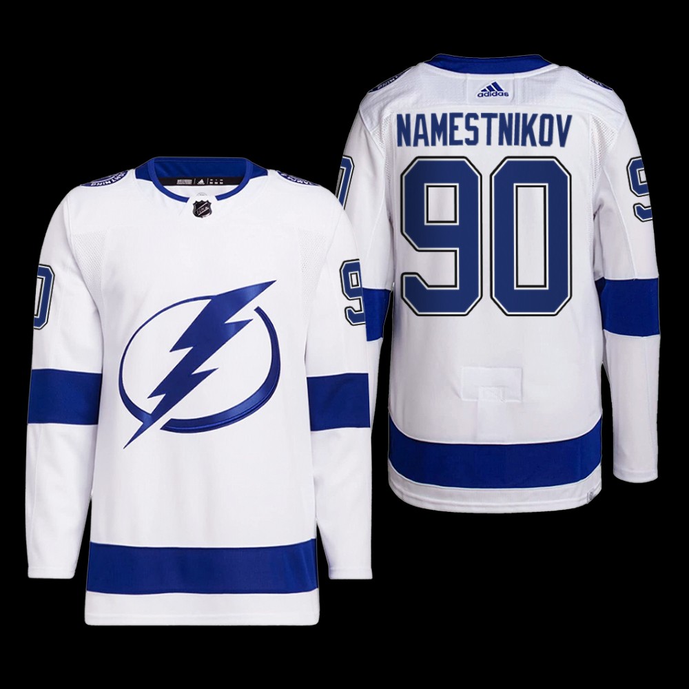 Vladislav Namestnikov Tampa Bay Lightning Primegreen Jersey White #90 Away Uniform