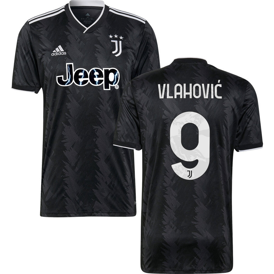 Vlahovic 9 Juventus Men 2022/23 Away Soccer Jersey – Black