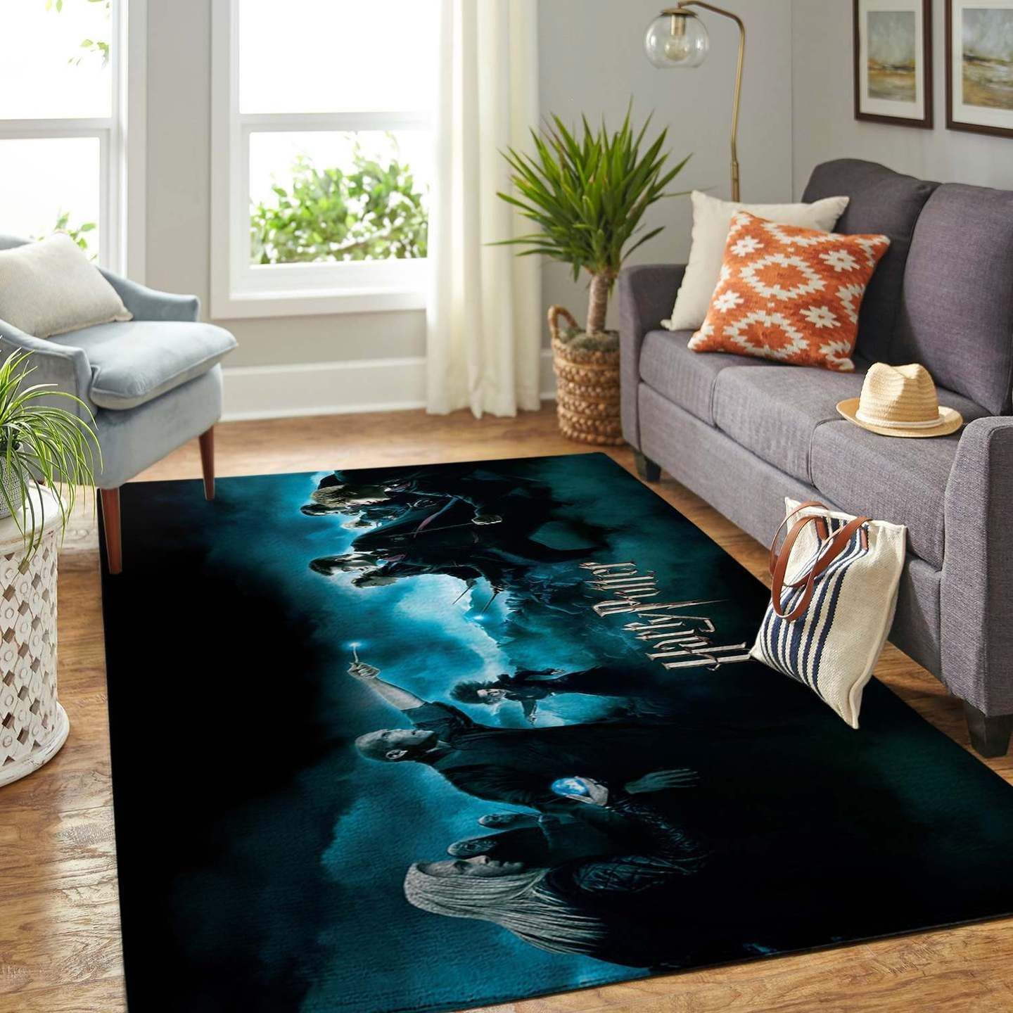 Voldemort And Harry Potter Rectangle Rug – Custom Size And Printing