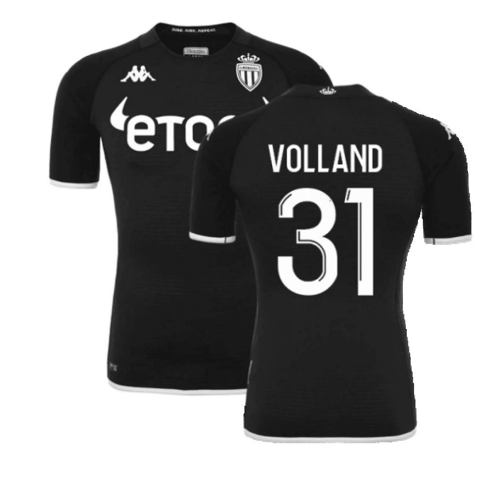 Volland 31 AS Monaco 2022/23 Away Player Soccer Jersey – Black