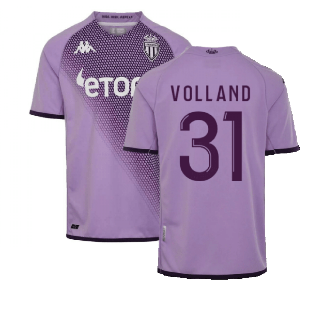 Volland 31 AS Monaco 2022/23 Third Player Soccer Jersey – Purple