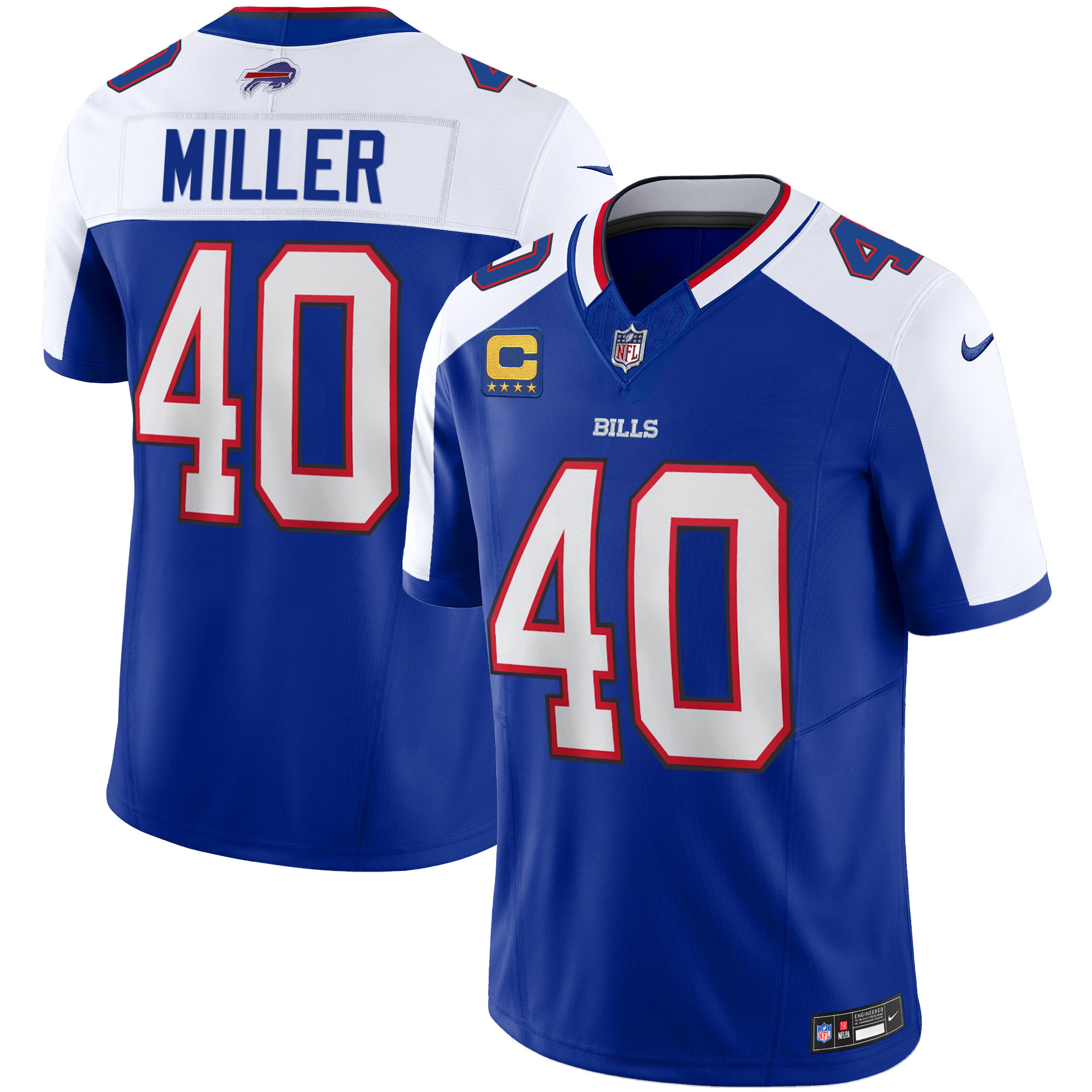 Von Miller Men's Buffalo Bills Vapor Limited Alternate Jersey - All Stitched 