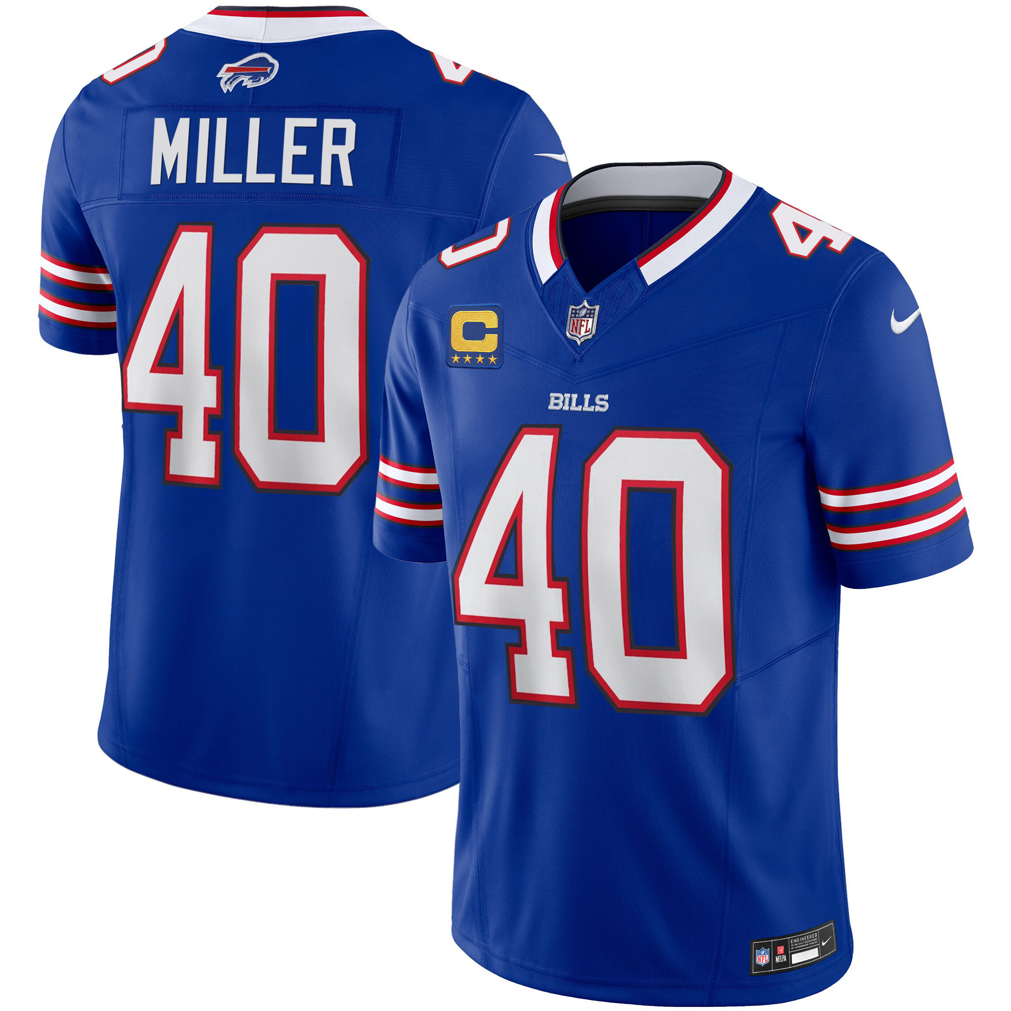 Von Miller Men's Buffalo Bills Vapor Limited Royal Jersey - All Stitched 