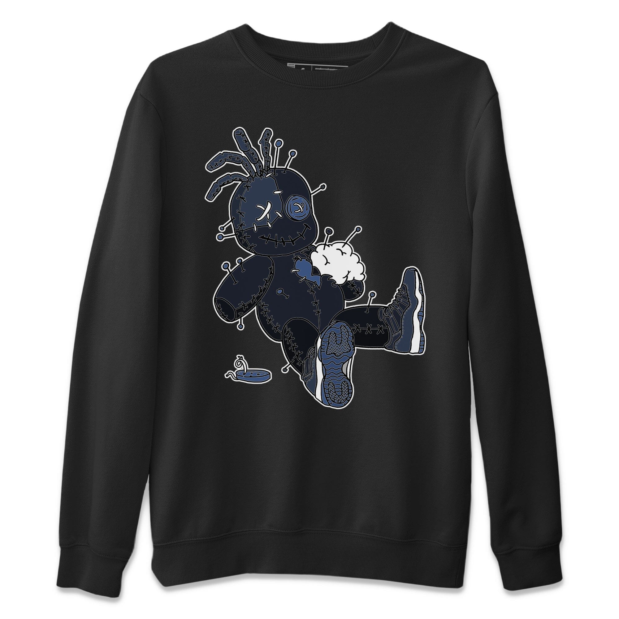 Voodoo Doll Unisex Sweater – Air Jordan 11 Midnight Navy, Sneakers Matching Sweater