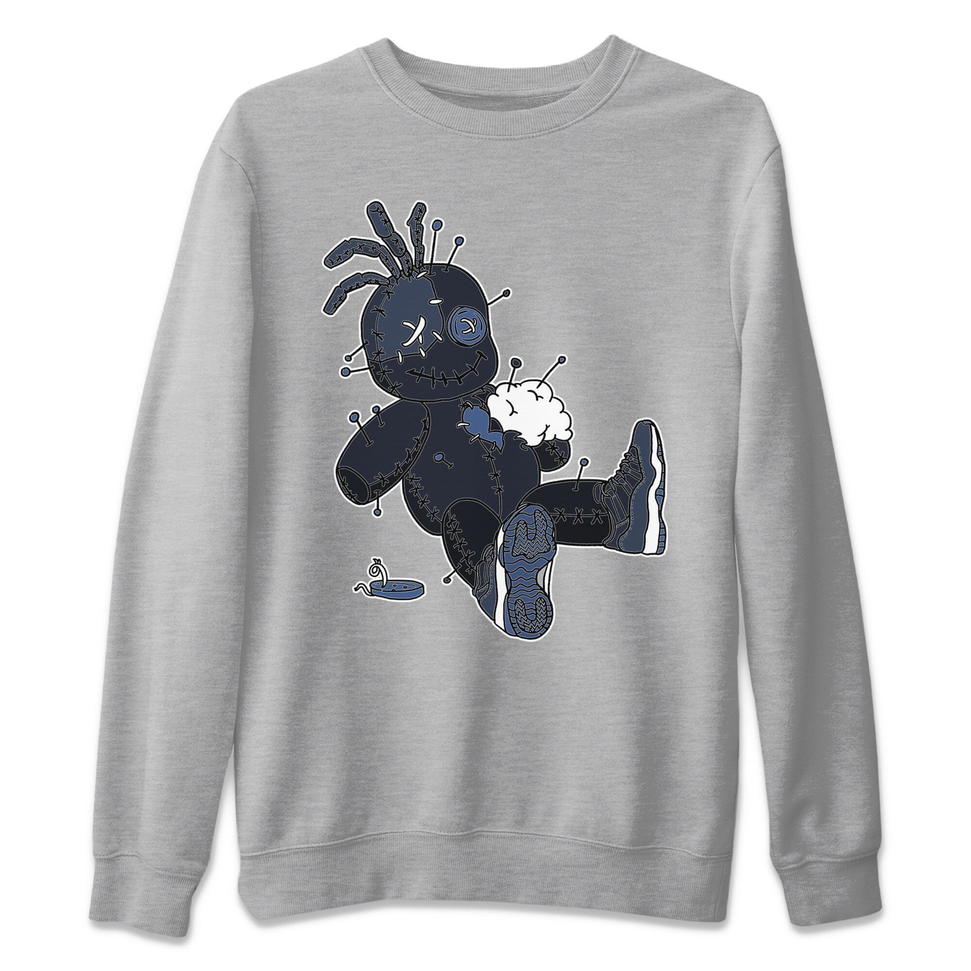 Voodoo Doll Unisex Sweater – Air Jordan 11 Midnight Navy, Sneakers Matching Sweater