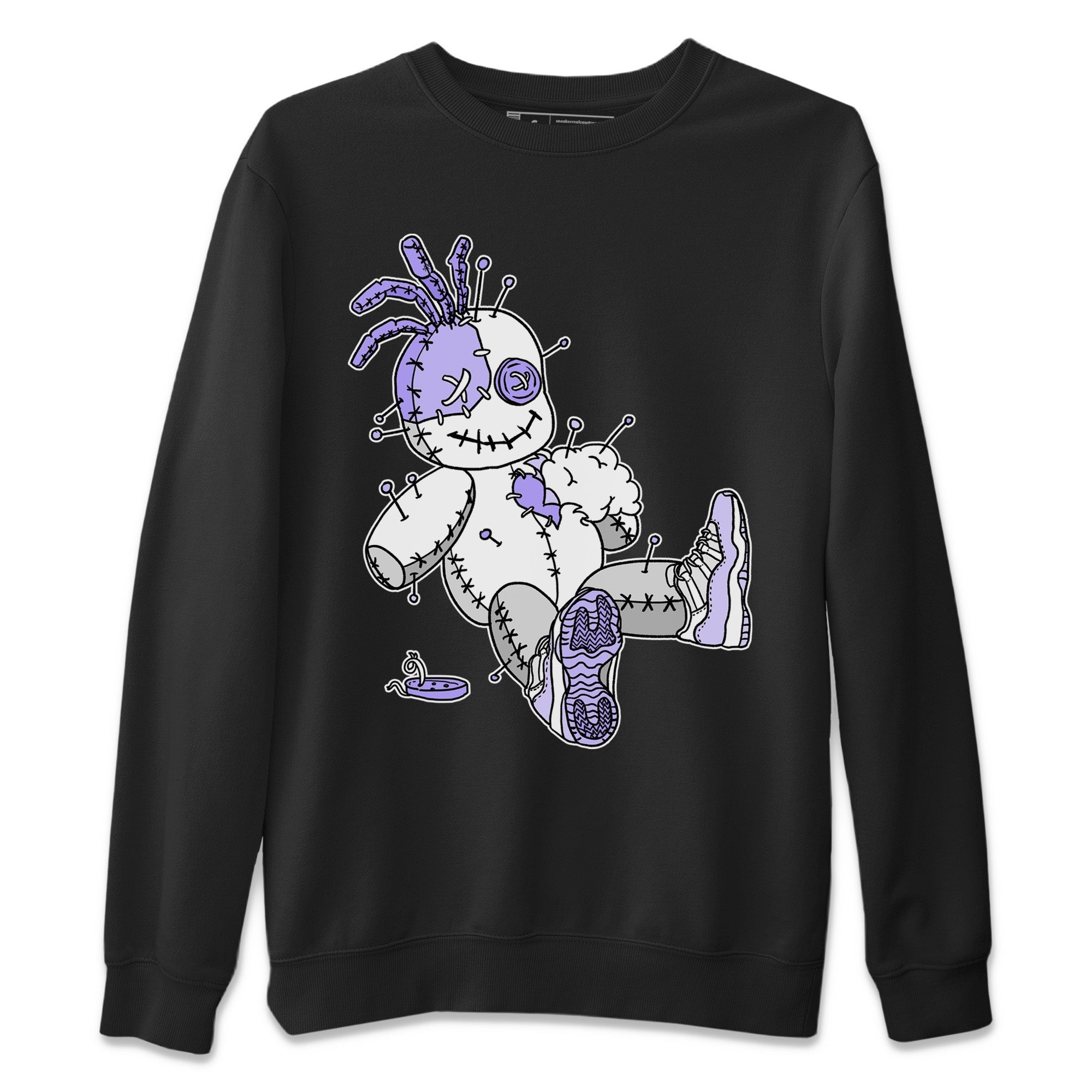 Voodoo Doll Unisex Sweater – Air Jordan 11 Pure Violet, Sneakers Matching Sweater