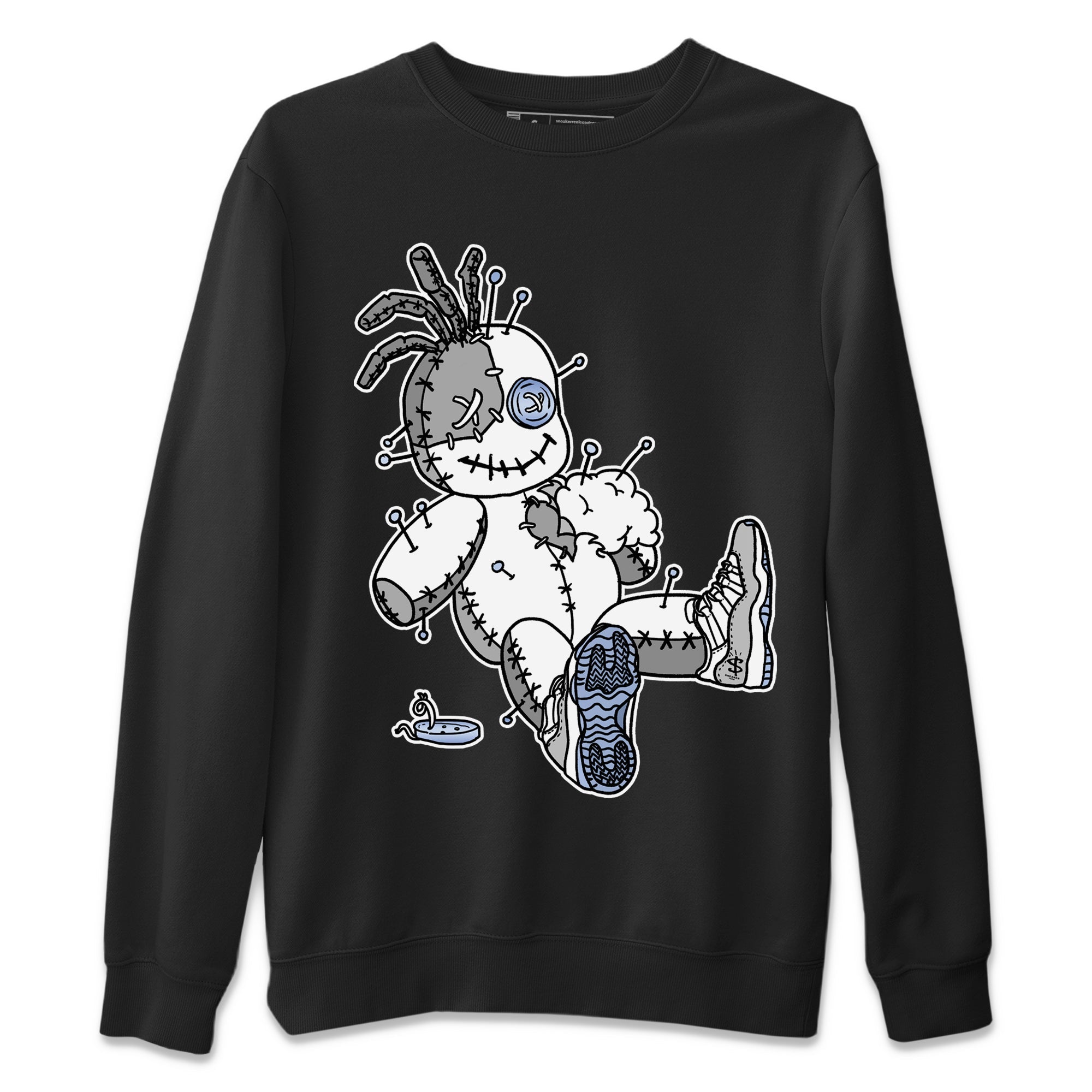Voodoo Doll Unisex Sweater – Air Jordan 11 White Cement, Sneakers Matching Sweater