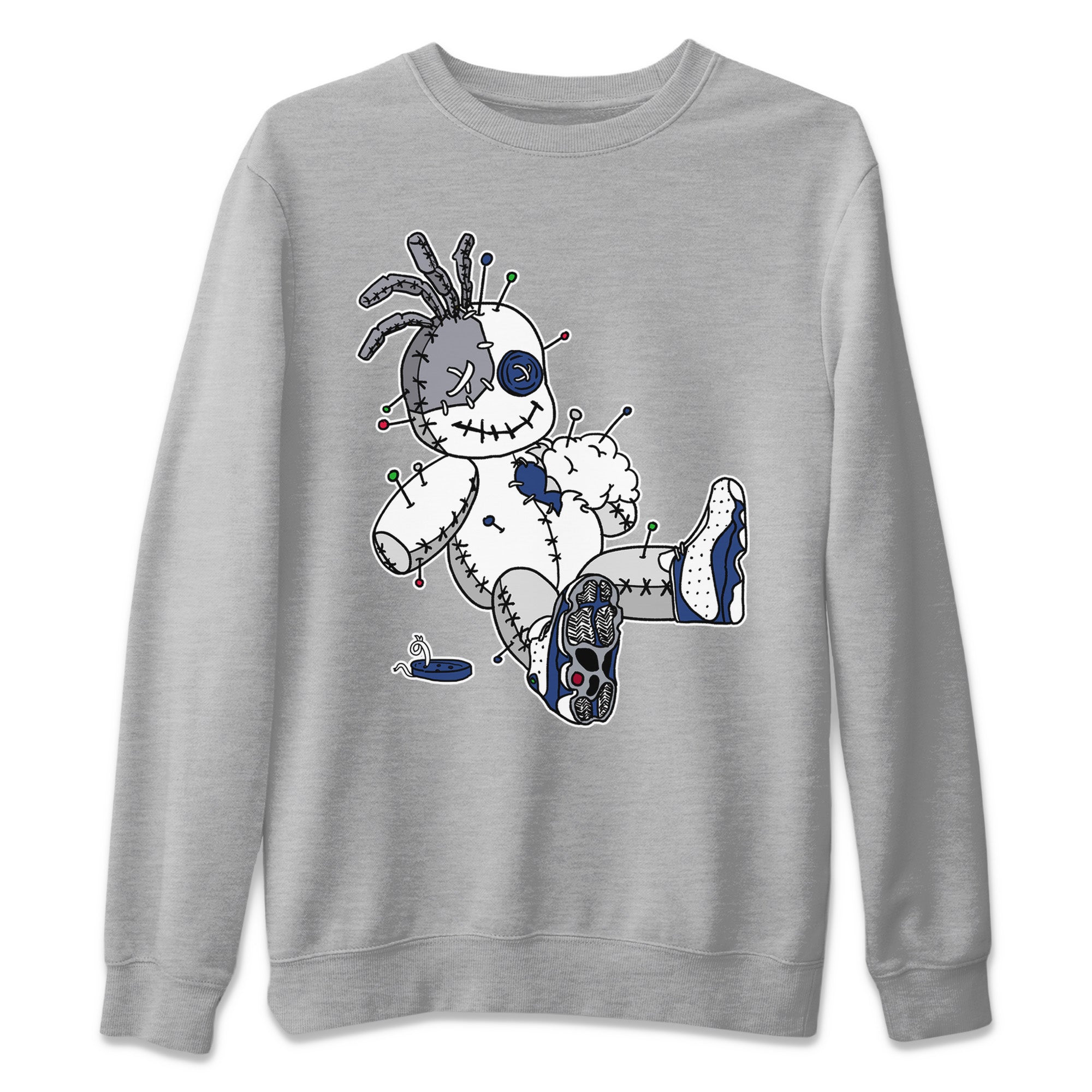 Voodoo Doll Unisex Sweater – Air Jordan 13 French Blue, Sneakers Matching Sweater
