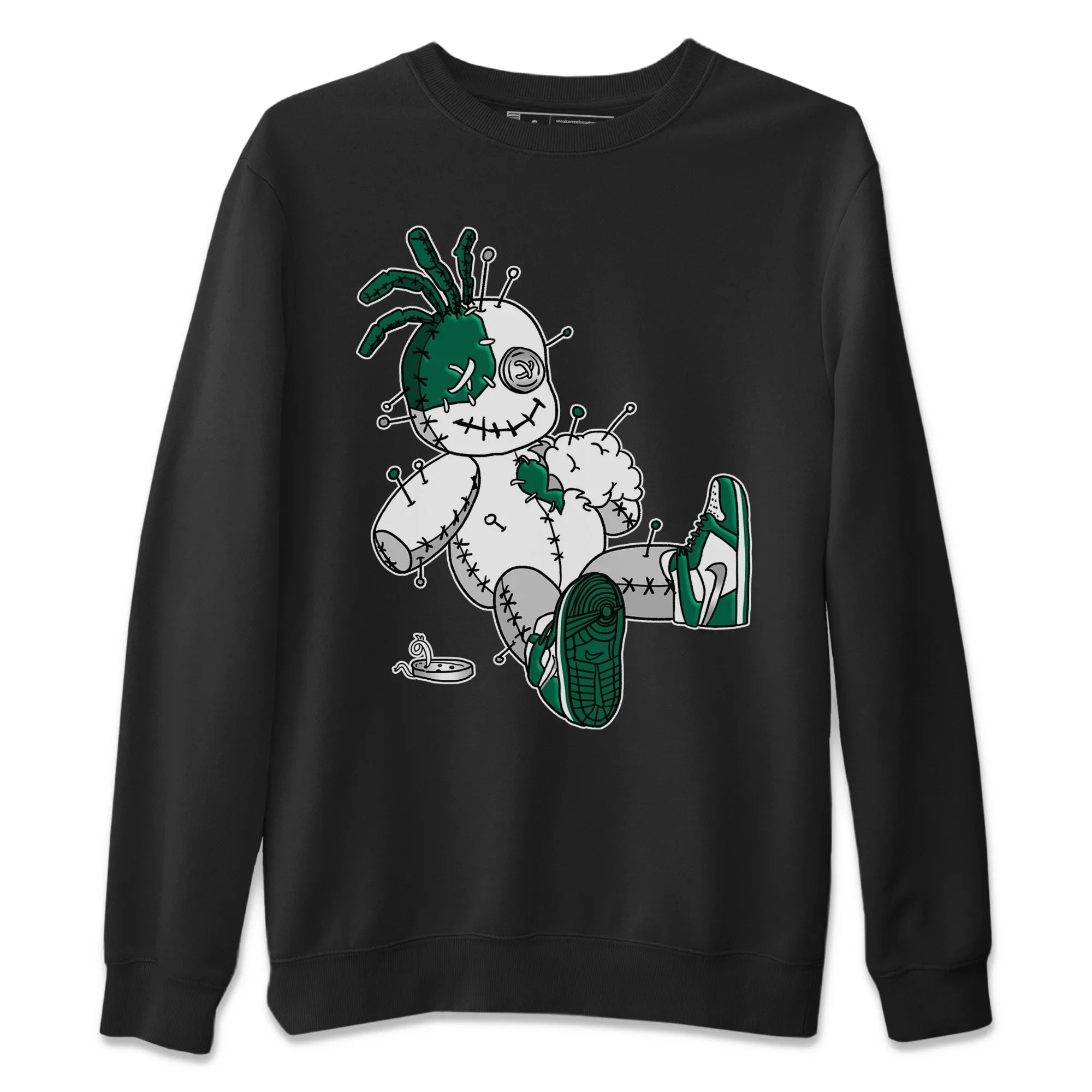 Voodoo Doll Unisex Sweater – Air Jordan 1 Gorge Green, Sneakers Matching Sweater