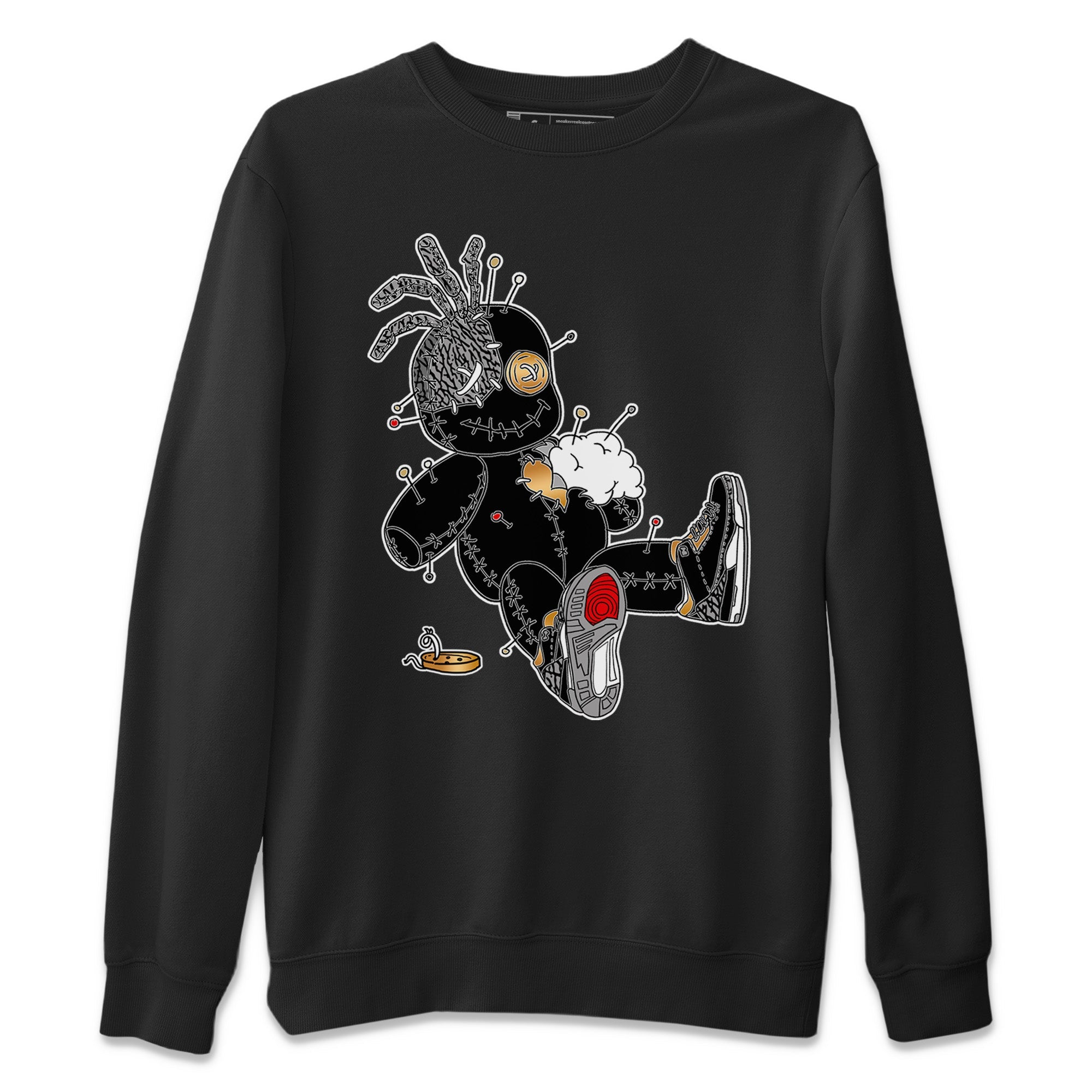 Voodoo Doll Unisex Sweater – Air Jordan 3 Black Gold, Sneakers Matching Sweater