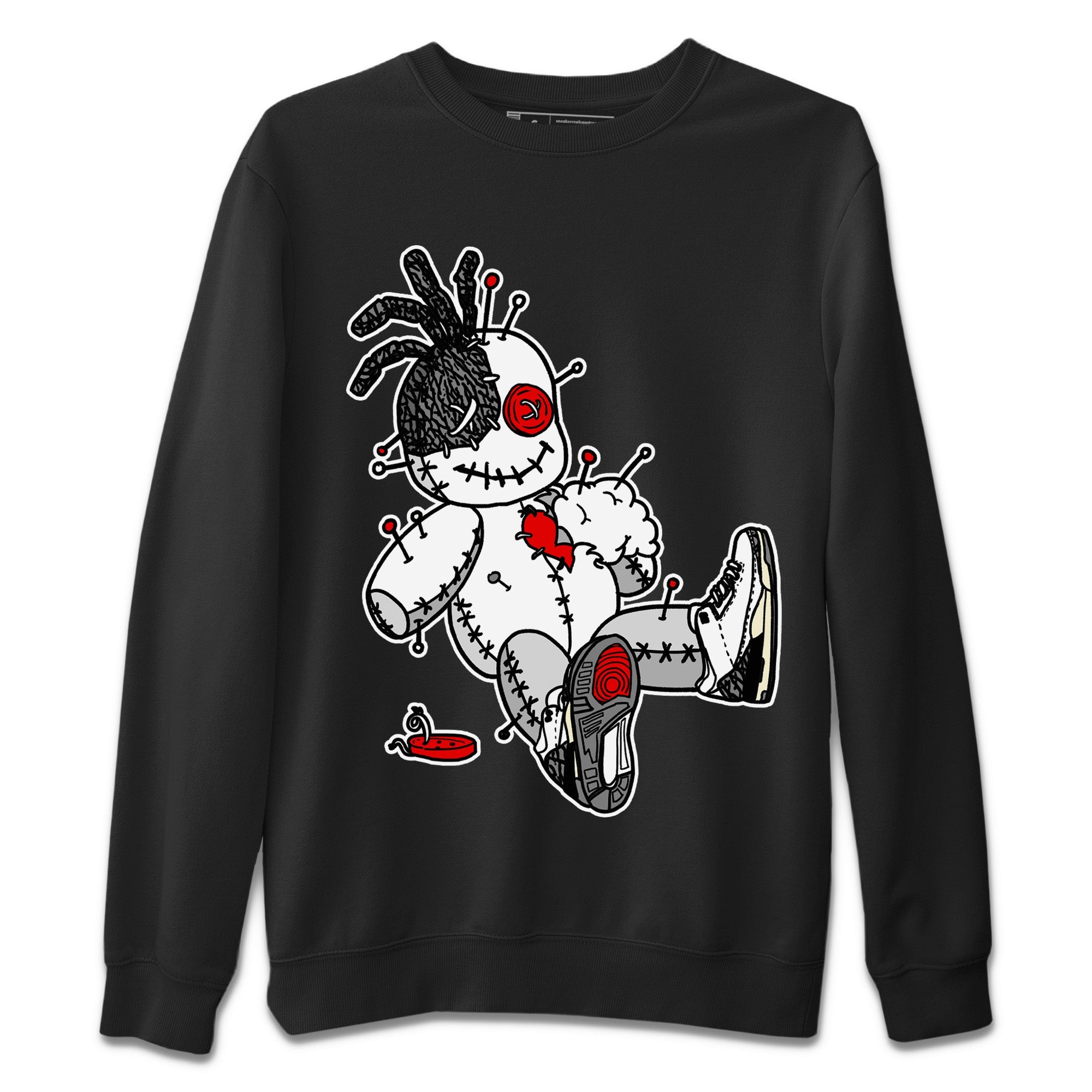 Voodoo Doll Unisex Sweater – Air Jordan 3 White Cement, Sneakers Matching Sweater