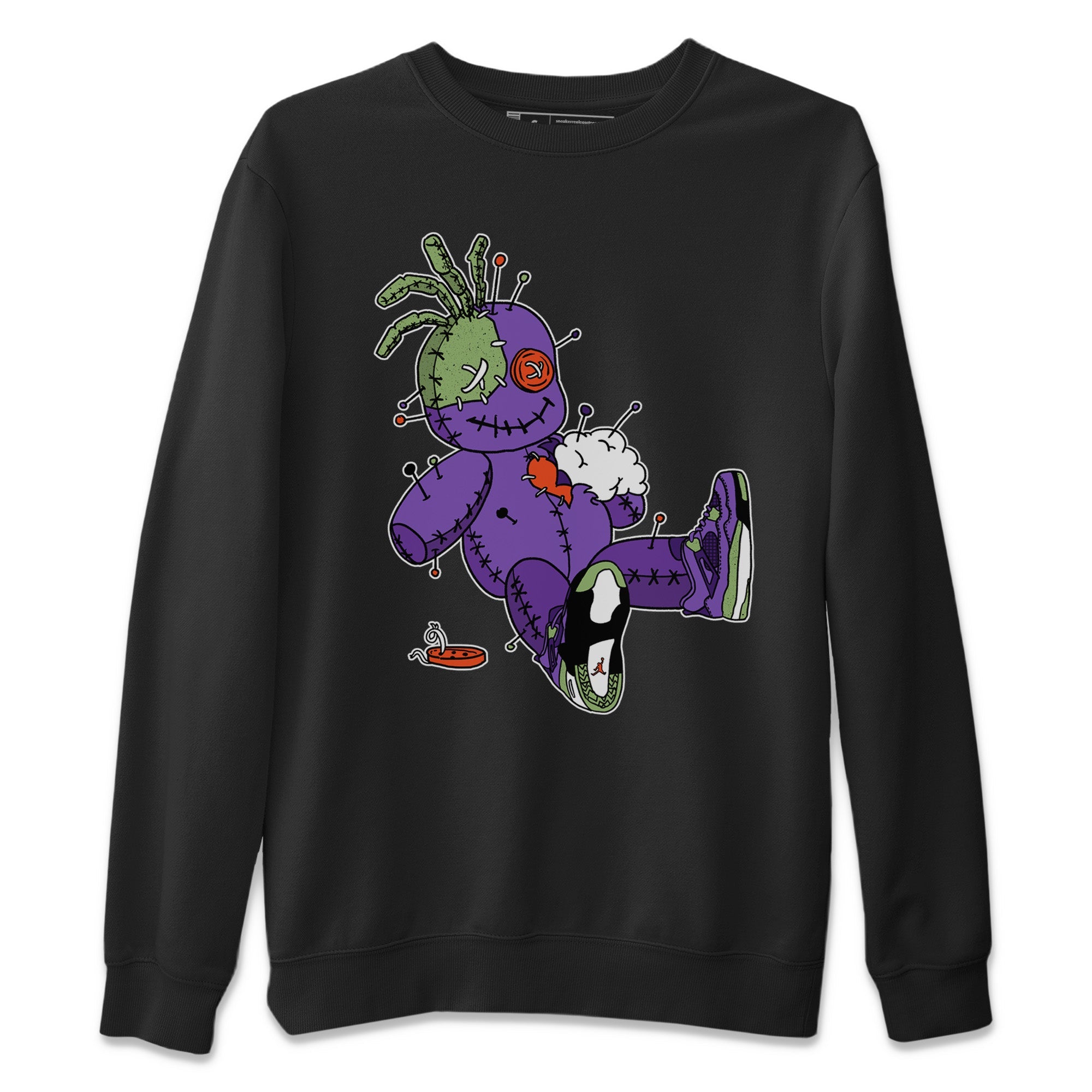 Voodoo Doll Unisex Sweater – Air Jordan 4 Canyon Purple, Sneakers Matching Sweater