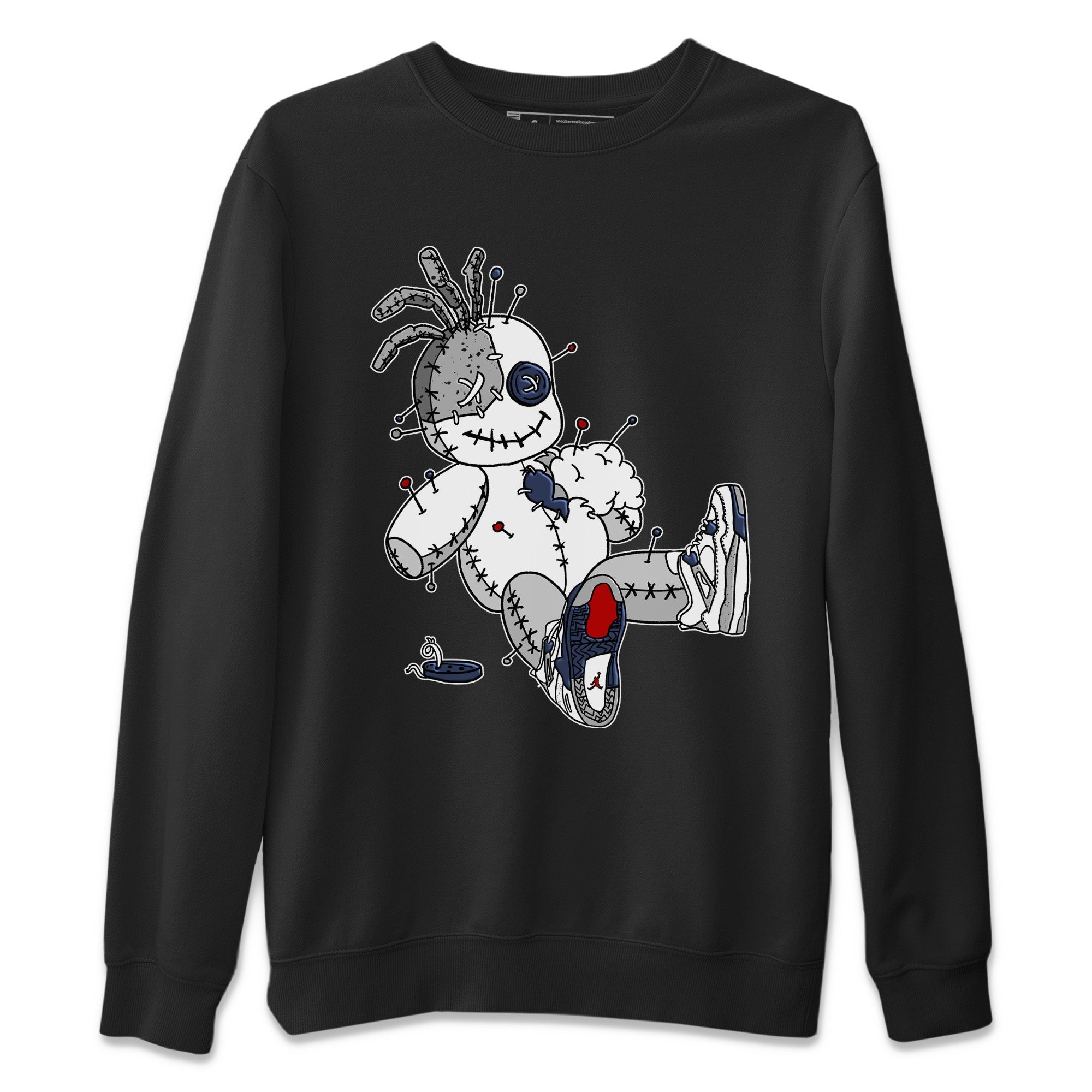 Voodoo Doll Unisex Sweater – Air Jordan 4 Midnight Navy, Sneakers Matching Sweater