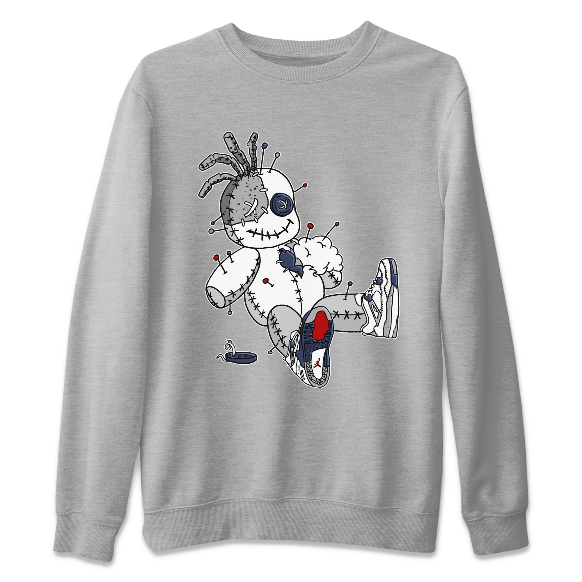 Voodoo Doll Unisex Sweater – Air Jordan 4 Midnight Navy, Sneakers Matching Sweater