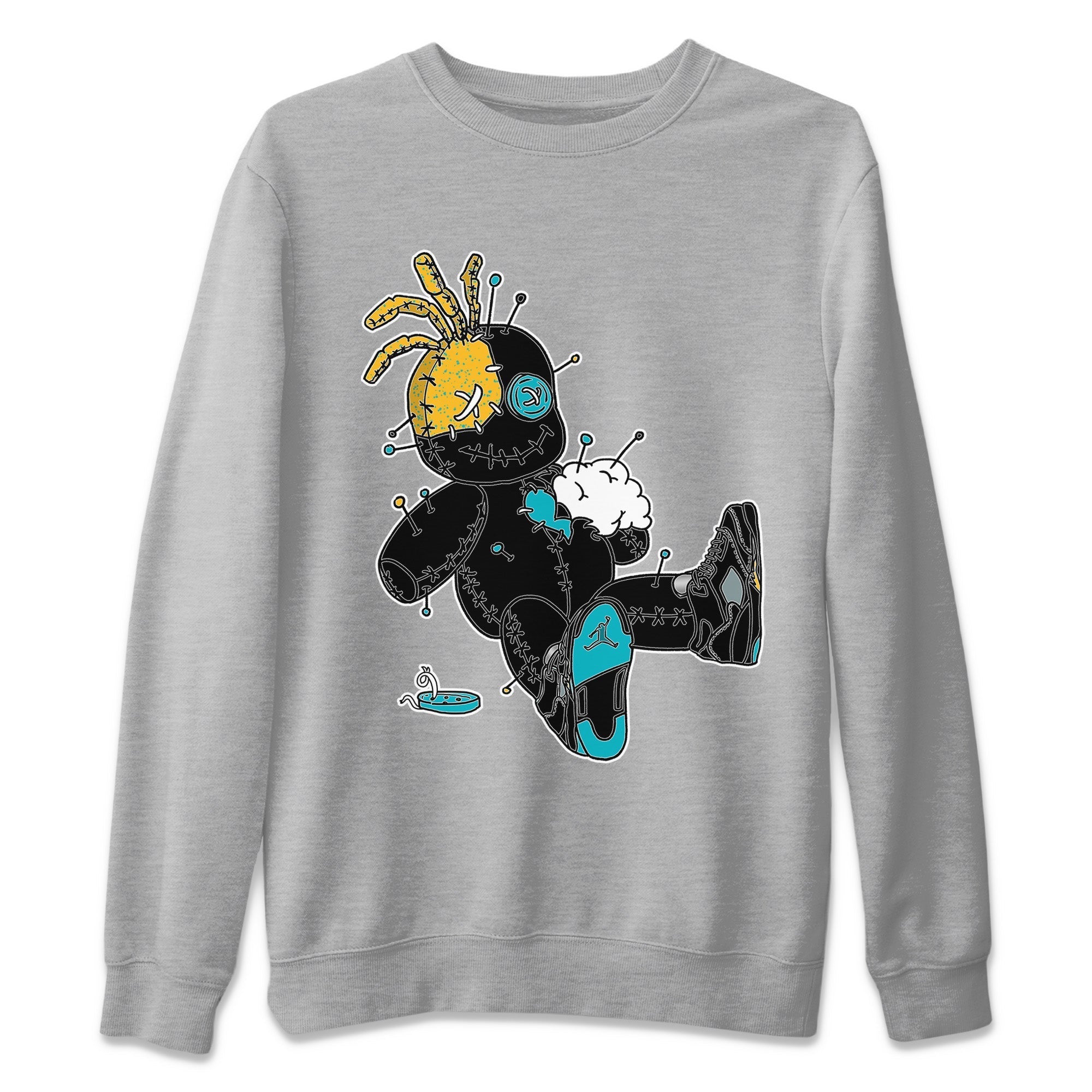 Voodoo Doll Unisex Sweater – Air Jordan 5 Aqua, Sneakers Matching Sweater