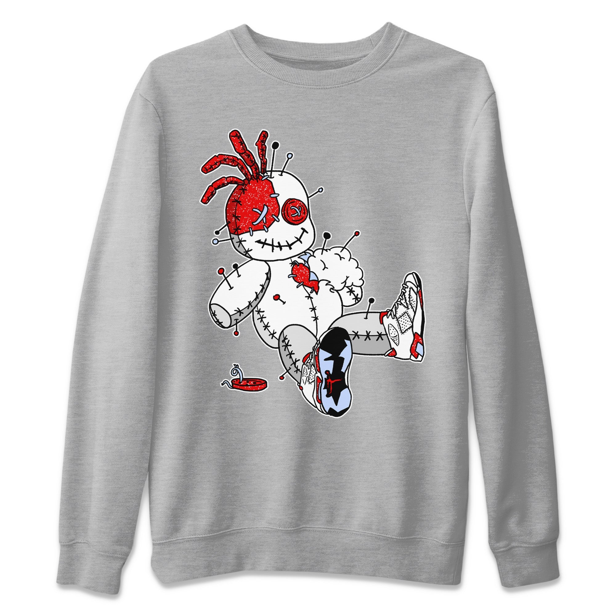 Voodoo Doll Unisex Sweater – Air Jordan 6 Red Velvet Cookies, Sneakers Matching Sweater
