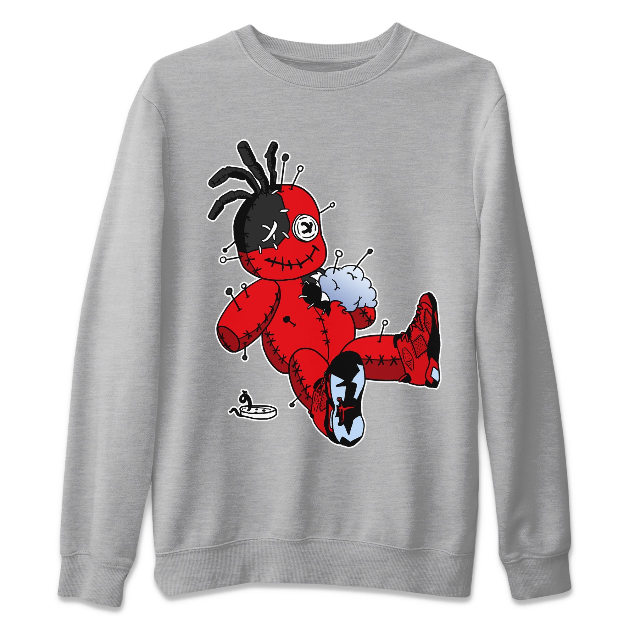Voodoo Doll Unisex Sweater – Air Jordan 6 Toro Bravo, Sneakers Matching Sweater
