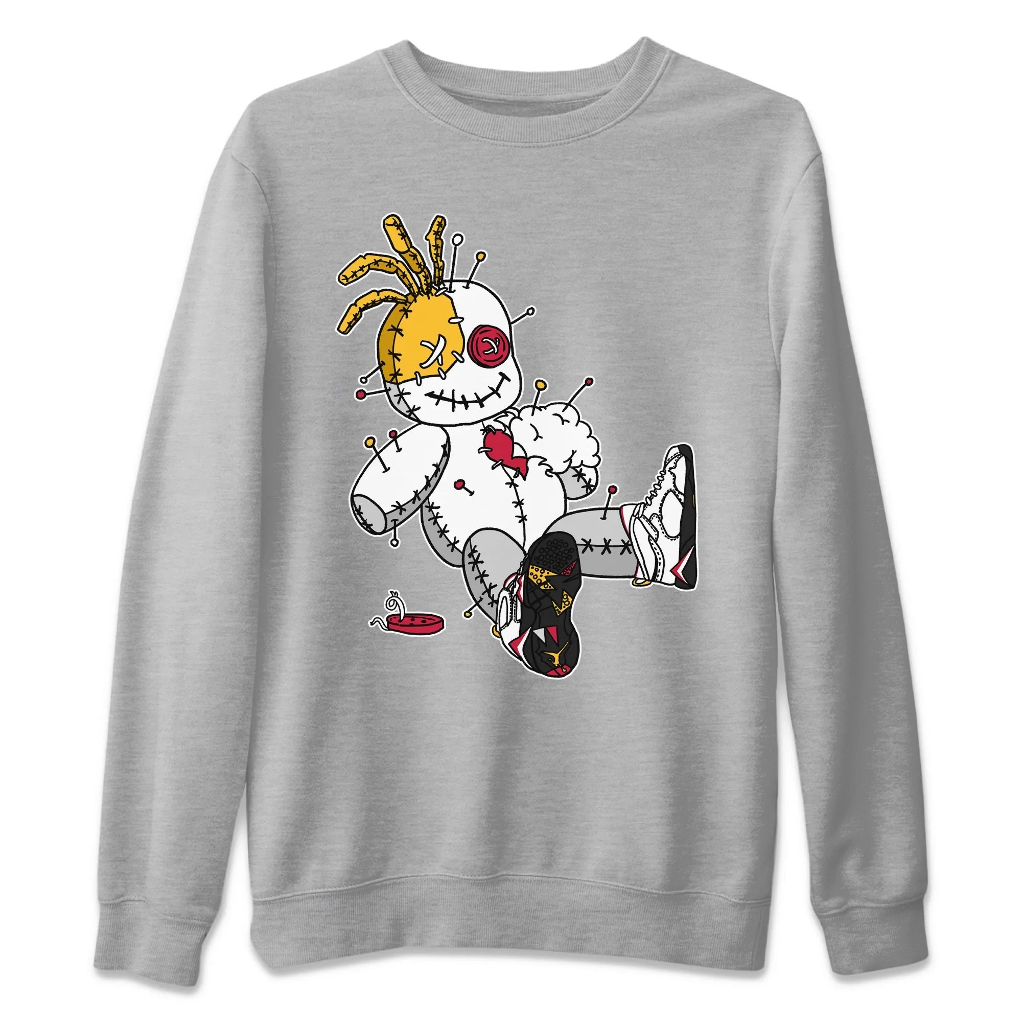 Voodoo Doll Unisex Sweater – Air Jordan 7 Cardinal, Sneakers Matching Sweater