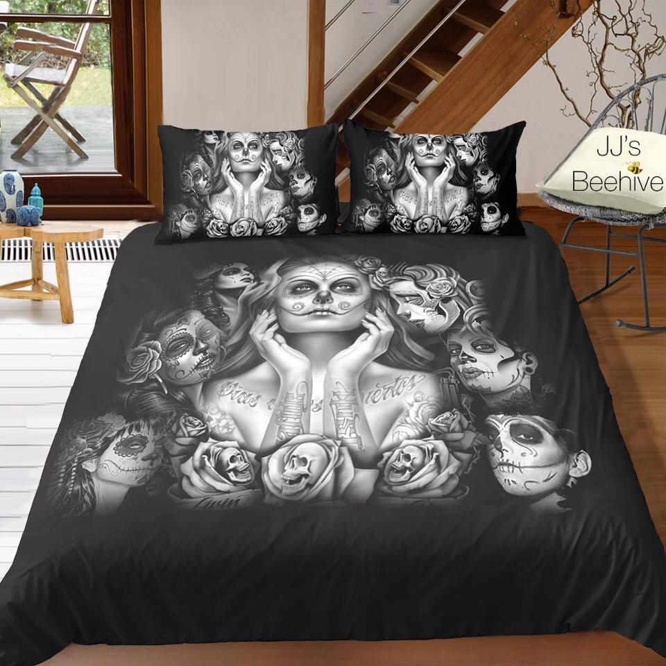 Voodoougarkulls 3D Customized Duvet Cover Bedding Set
