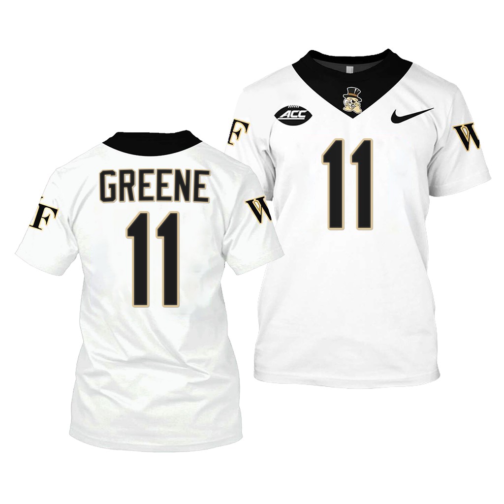 Wake Forest Demon Deacons Donavon Greene College Jersey #11 White 2022-23 Shirt Uniform