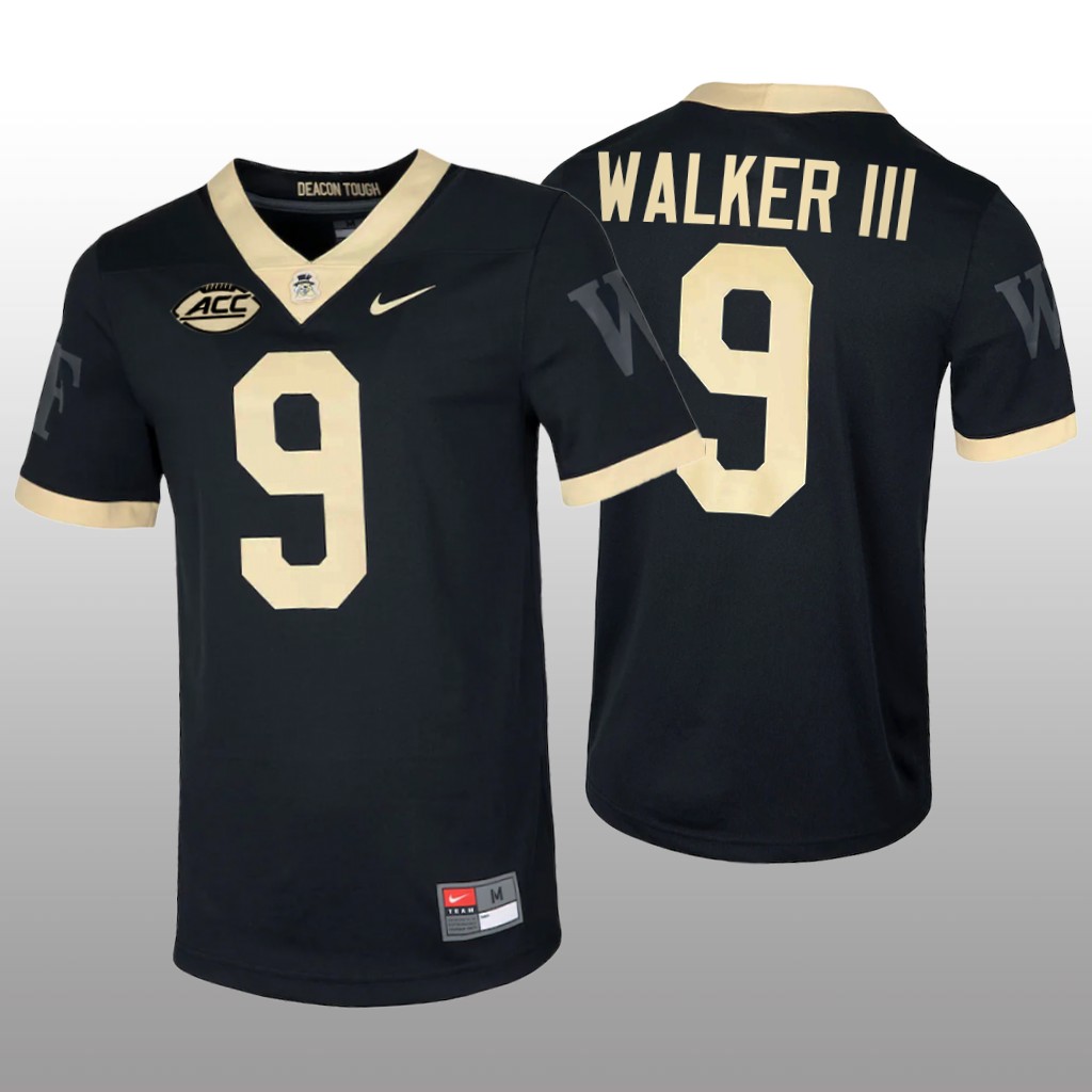 Wake Forest Demon Deacons Kenneth Walker III Black Jersey College - Men