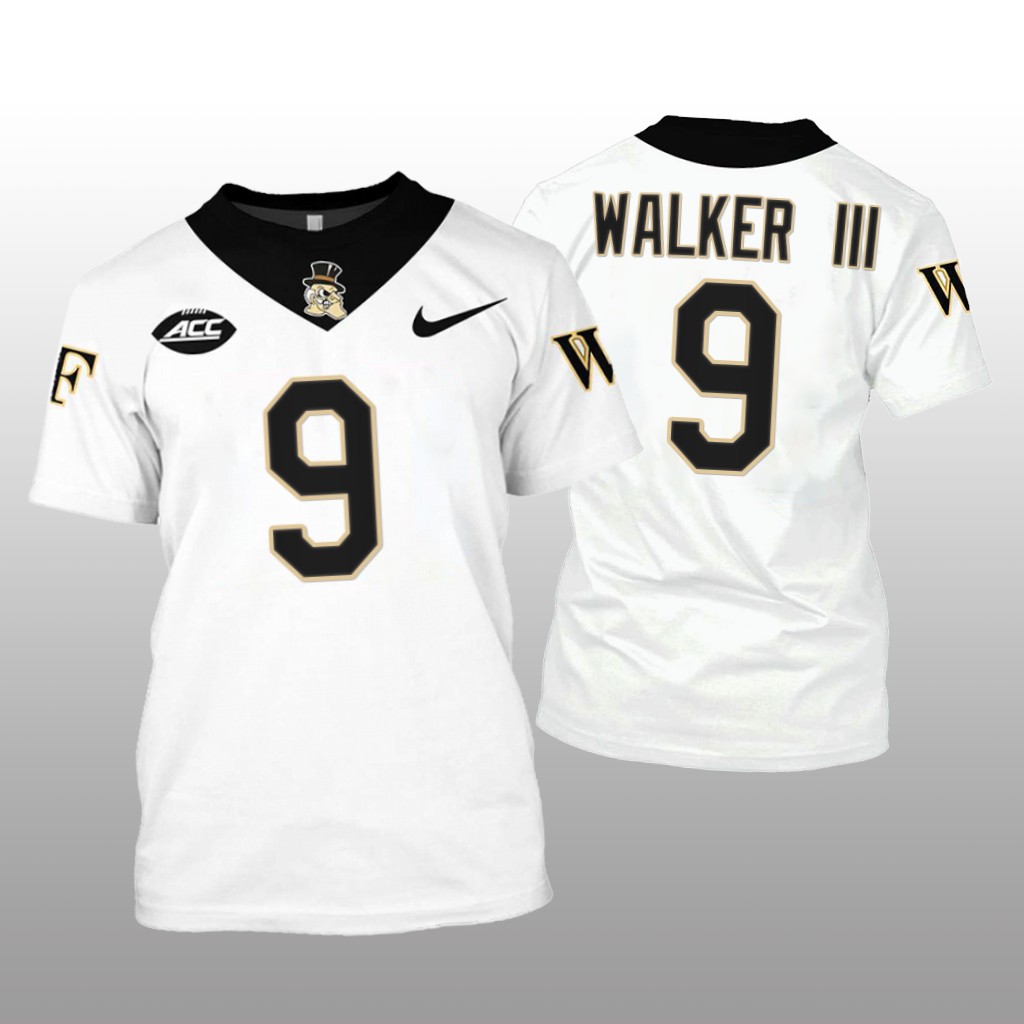Wake Forest Demon Deacons Kenneth Walker III White 2021's greatest transfer Jersey College - Men