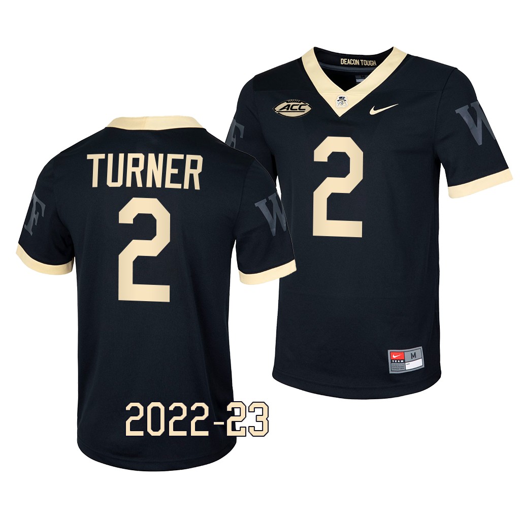 Wake Forest Demon Deacons Kobie Turner Jersey 2022-23 Untouchable Game Black #2 Men's Shirt