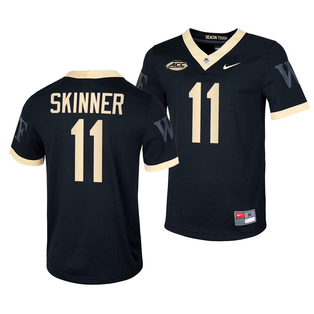 Wake Forest Demon Deacons Riley Skinner 11 Black Untouchable NFL Jersey Men