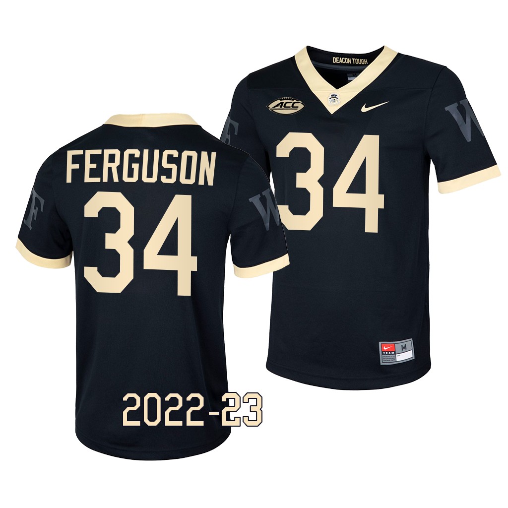 Wake Forest Demon Deacons Walker Ferguson Jersey 2022-23 Untouchable Game Black #34 Men's Shirt