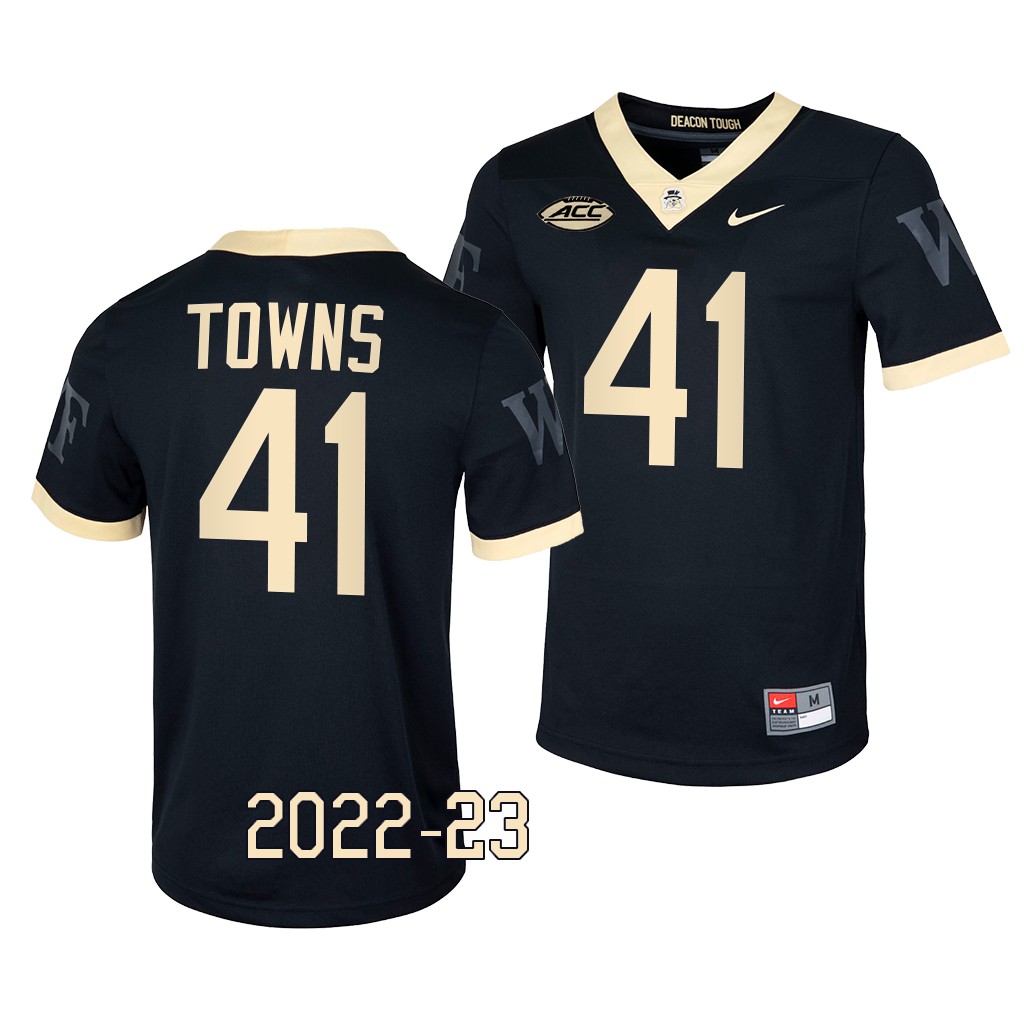 Wake Forest Demon Deacons Will Towns Jersey 2022-23 Untouchable Game Black #41 Men's Shirt