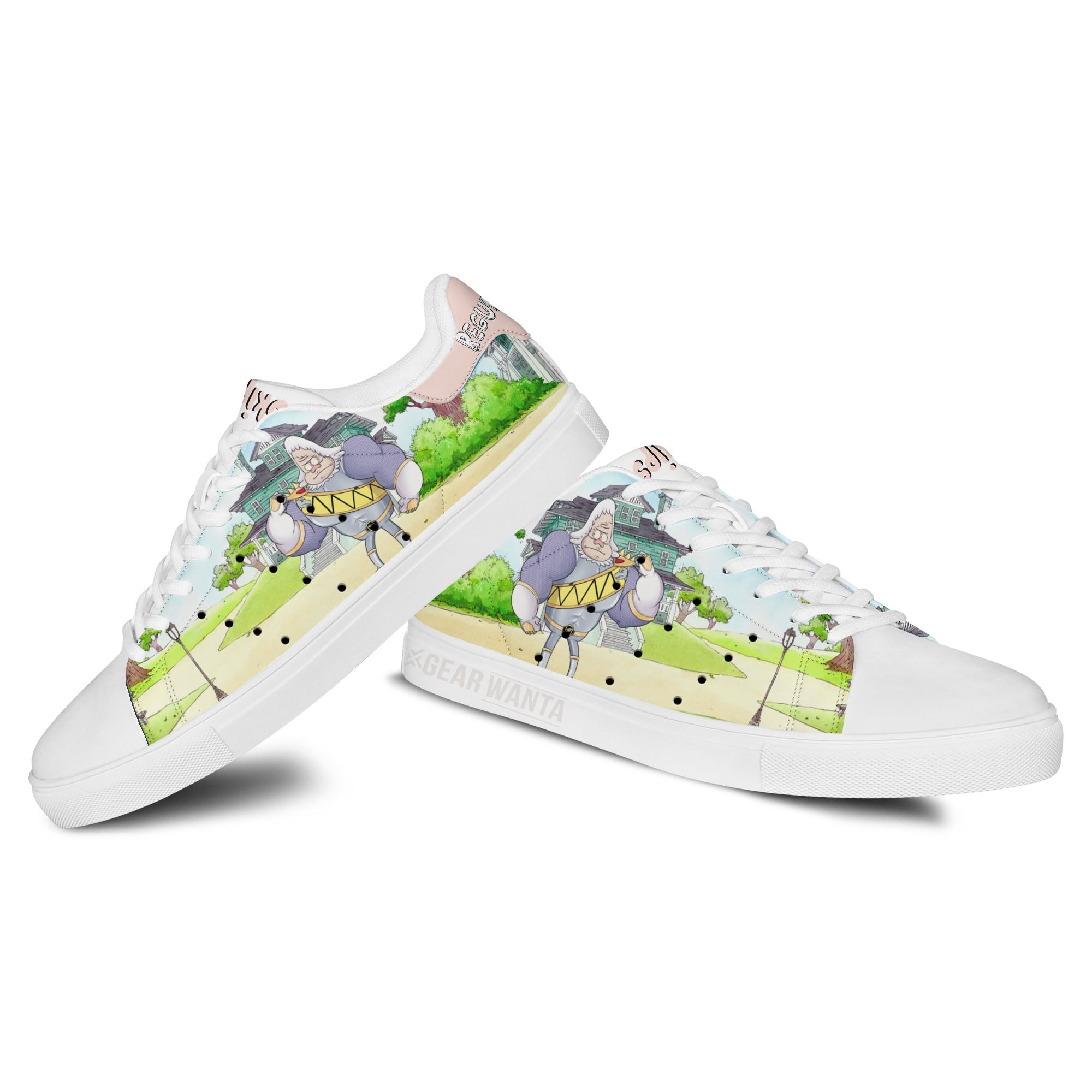 Waks Skips Skate Shoes Custom Regular Show Cartoon Fans