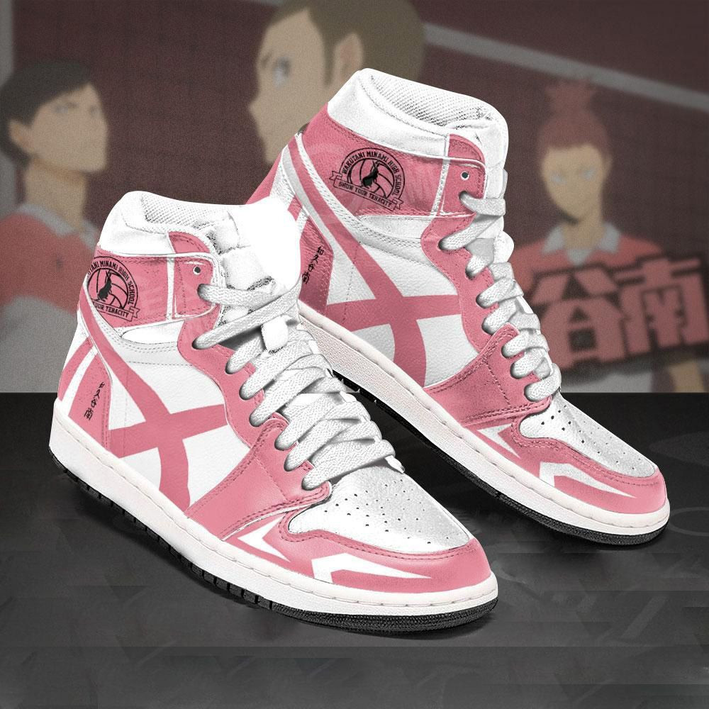 Wakutani Minami High Haikyuu Anime 1 High Top Air Jordan Sneaker, Air Jordan Hightop