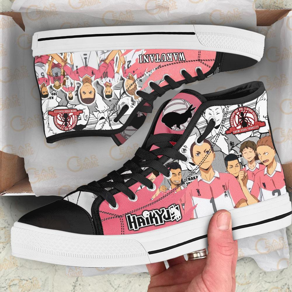 Wakutani South High Top Shoes Custom Manga Anime Haikyuu Sneakers
