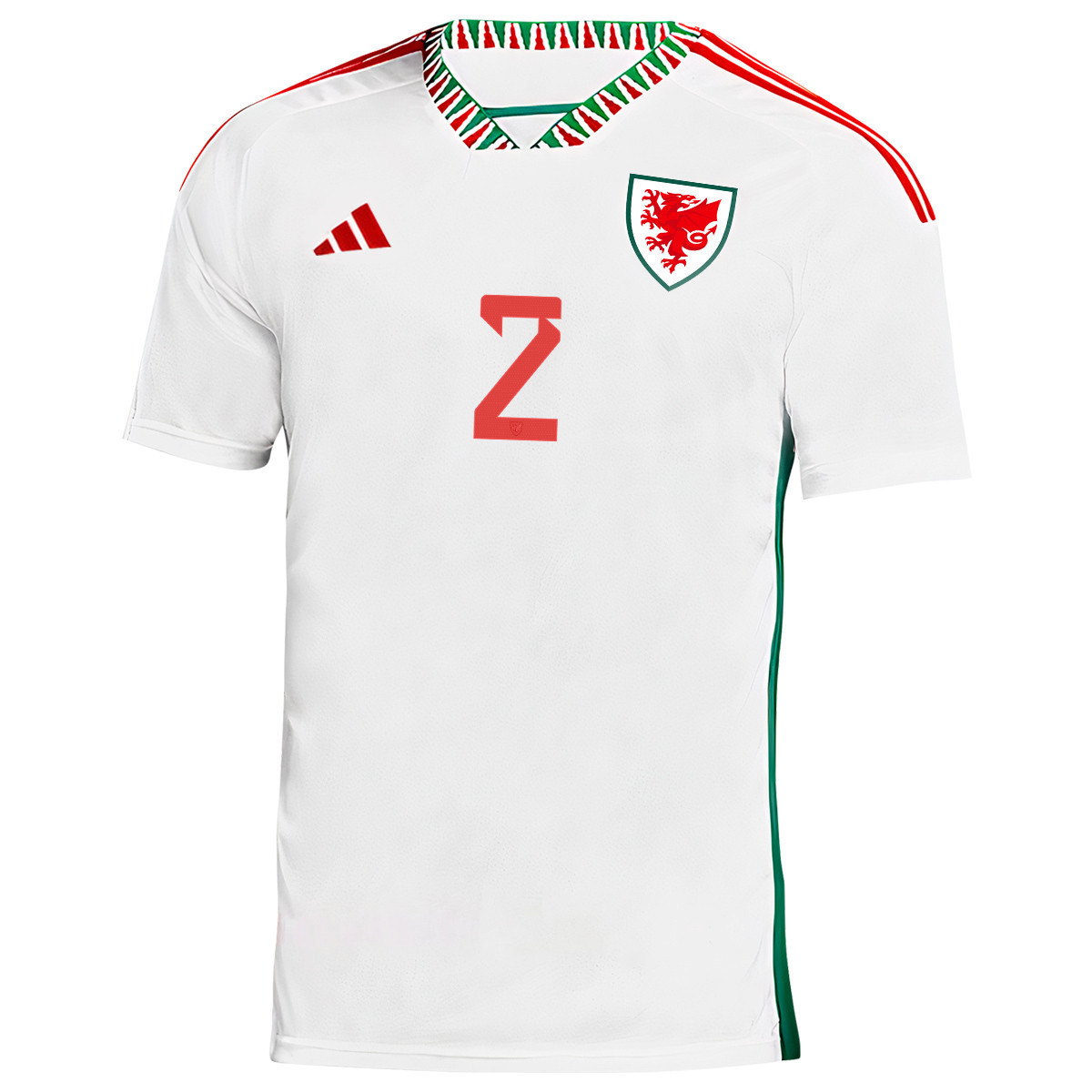 Wales National Team Chris Gunter 2 FIFA World Cup Qatar 2022 Patch Men Soccer Jersey – Away