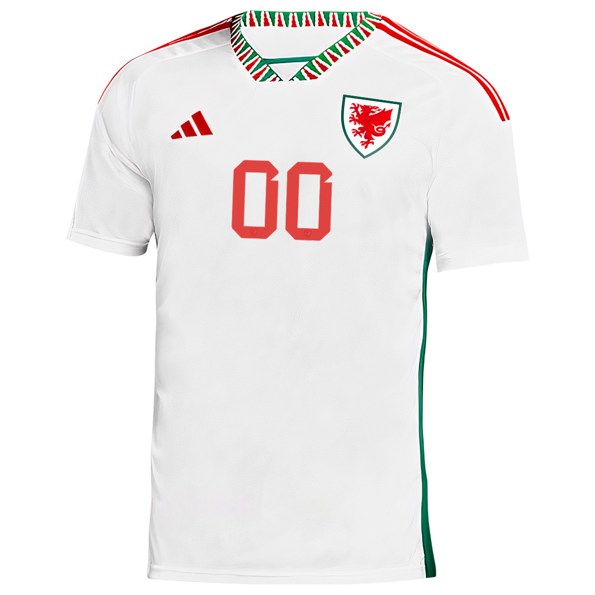 Wales National Team Custom 00 FIFA World Cup Qatar 2022 Patch Men Soccer Jersey – Away
