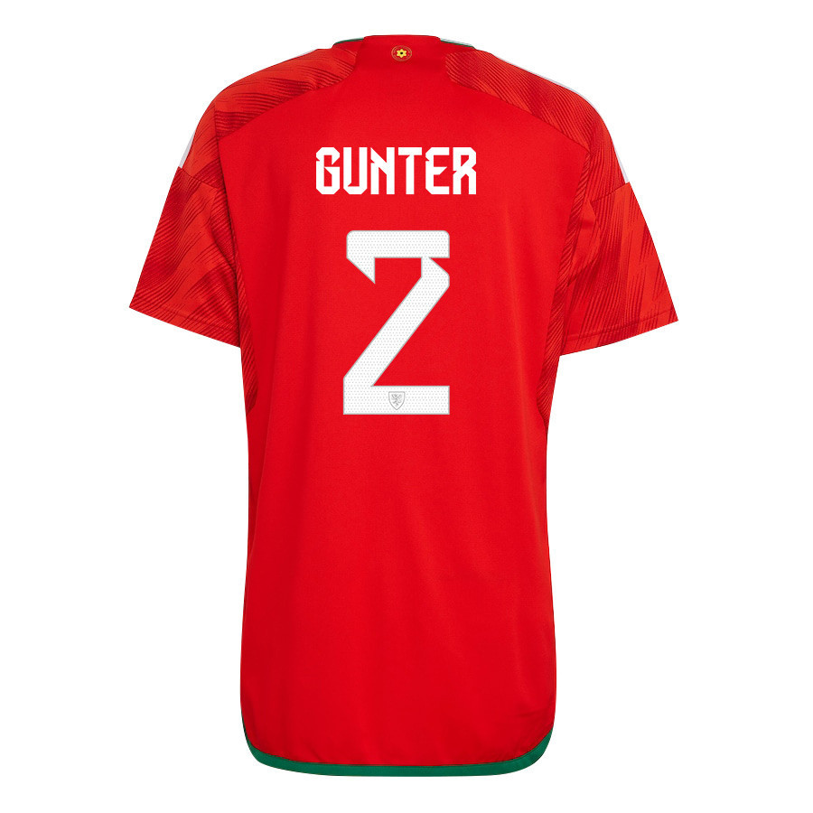 Wales National Team FIFA World Cup Qatar 2022 Patch Chris Gunter 2 – Home Men Soccer Jersey