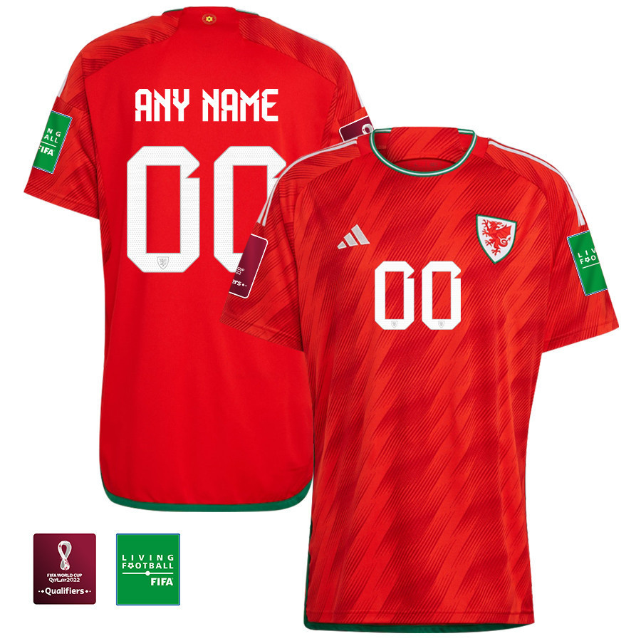 Wales National Team FIFA World Cup Qatar 2022 Patch Custom 00 – Home Men Soccer Jersey