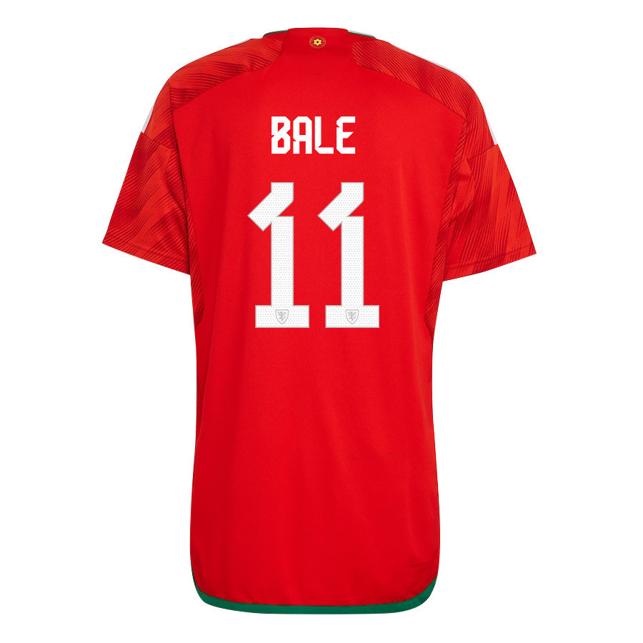 Wales National Team FIFA World Cup Qatar 2022 Patch Gareth Bale 11 – Home Men Soccer Jersey