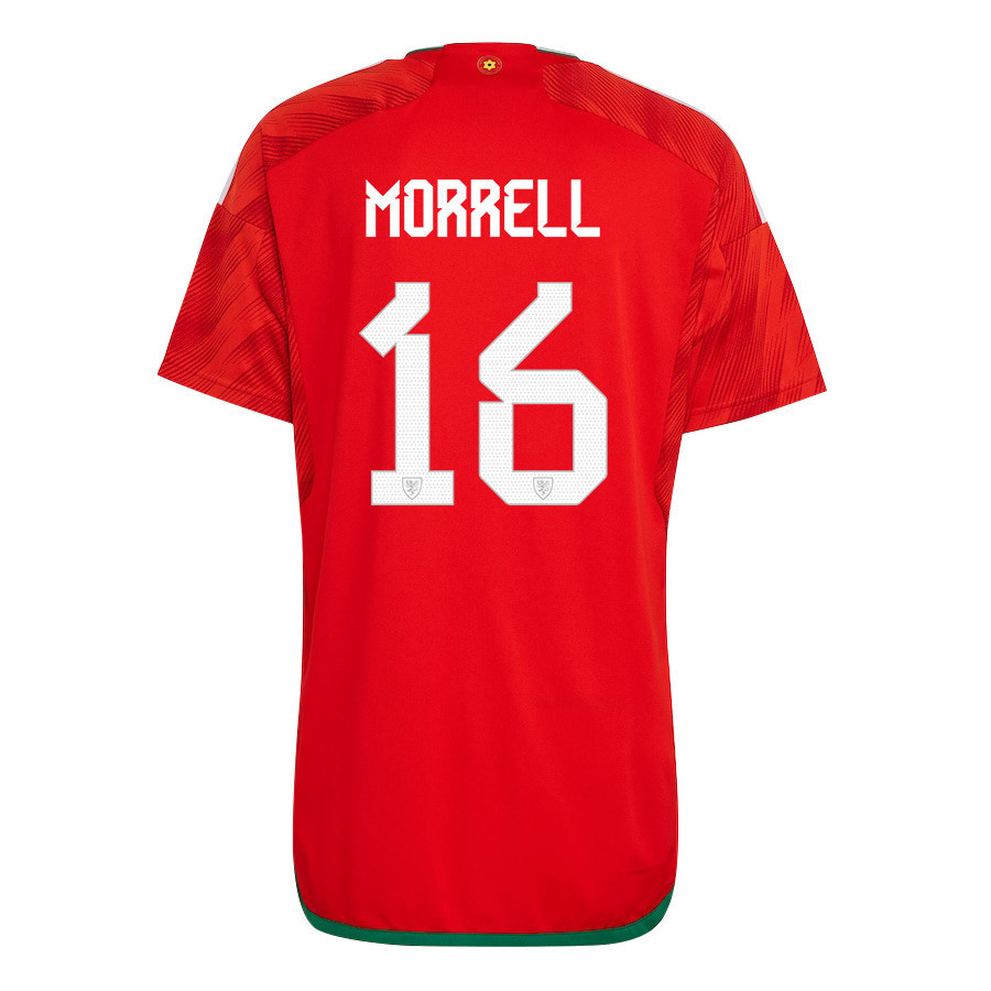 Wales National Team FIFA World Cup Qatar 2022 Patch Joe Morrell 16 – Home Men Soccer Jersey